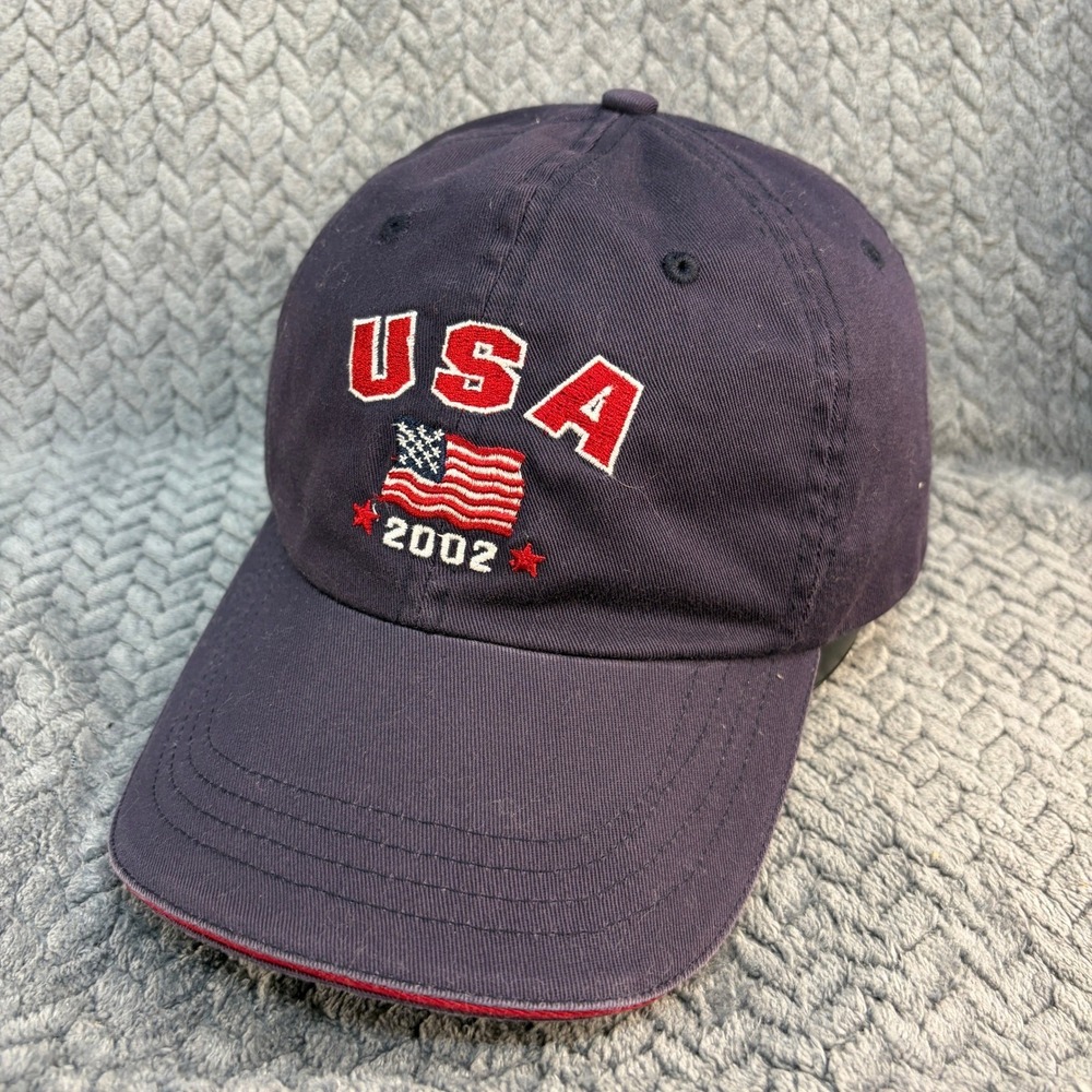 Sonoma Jean Company USA 2002 American Flag Navy Blue Baseball Cap‎ Hat